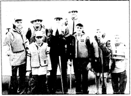 canoe 2 Bronxville Boy Scout Troop 5 preparing for canoe trip during their trek in the Quetico wilderness of central Canada. From left, Cal Chrisman, Gary Giangoia, Gary Giangola Jr., Alex Chrisman, Ray Pfeister, Luke Patterson, Joe Pfeister and John Pfeister,